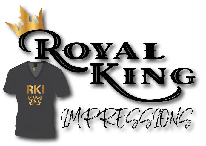 Royal King Impressions logo and apparel design